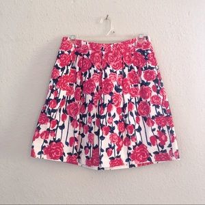 Vineyard Vines Kentucky Derby Roses Pleated Skirt